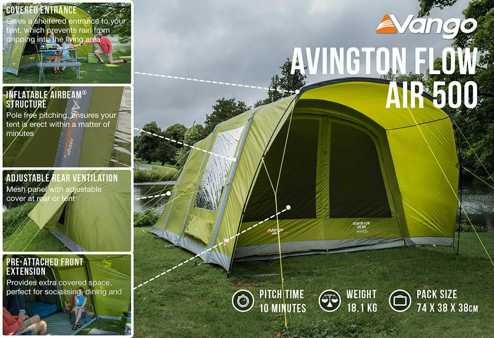 Vango Airbeam Vango Avington Flow Air 500 Tent (2022) - Image 6