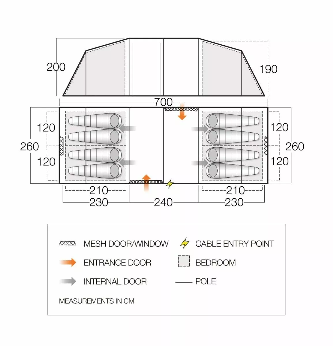 Vango Castlewood 800XL Poled Tent Package (2023) - Image 2