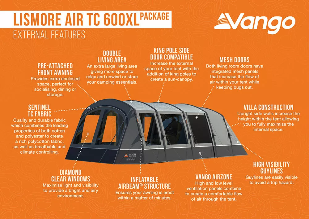 Vango Airbeam Vango Lismore Air TC 600XL Tent Package (2023) - Image 5