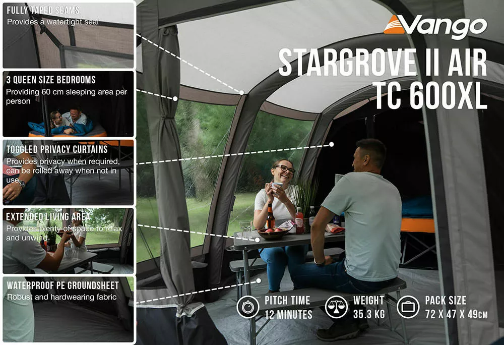 Vango Airbeam Vango Stargrove II TC 600XL Air Tent (2022) - Image 6
